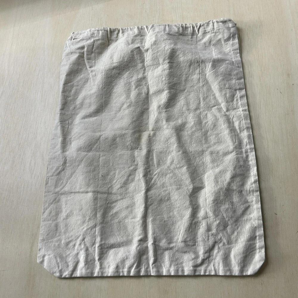 Vintage G.H. Bass & Co. Natural Canvas Drawstring Bag Catch & Release Trout